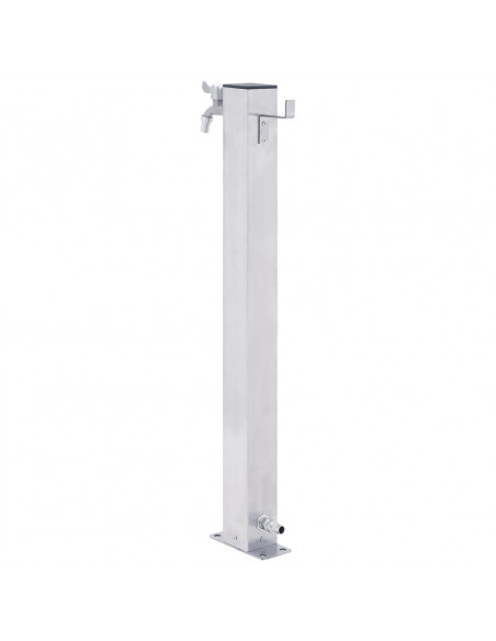 Colonna d'Acqua da Giardino 60 cm Acciaio Inox Quadrato