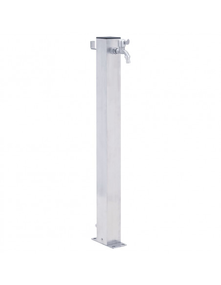 Colonna d'Acqua da Giardino 80 cm Acciaio Inox Quadrato