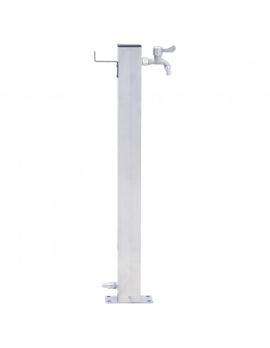 Colonna d'Acqua da Giardino 40 cm Acciaio Inox Quadrato