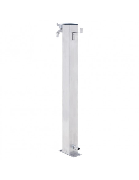 Colonna d'Acqua da Giardino 40 cm Acciaio Inox Quadrato