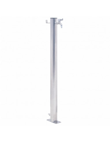 Colonna d'Acqua da Giardino 100 cm Acciaio Inox Rotonda