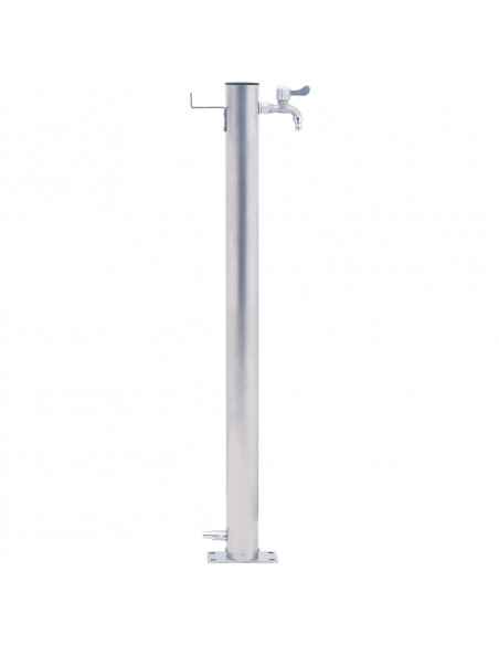 Colonna d'Acqua da Giardino 100 cm Acciaio Inox Rotonda
