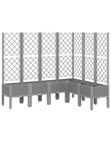 Fioriera Giardino con Graticcio Grigio Chiaro 160x120x142 cm PP