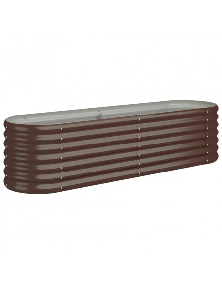 Letto Giardino Acciaio Verniciato a Polvere 152x40x36cm Marrone