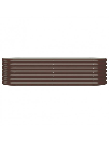 Letto Giardino Acciaio Verniciato a Polvere 152x40x36cm Marrone