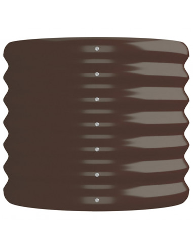 Letto Giardino Acciaio Verniciato a Polvere 152x40x36cm Marrone