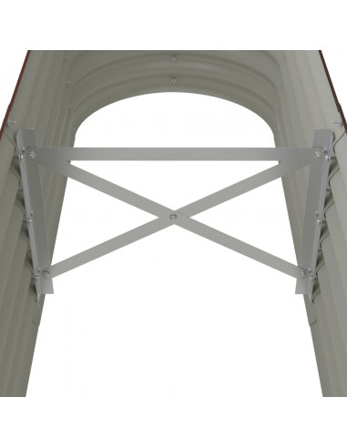 Letto Giardino Acciaio Verniciato a Polvere 152x40x36cm Marrone