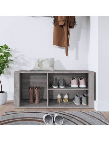 Scarpiera Grigio Sonoma 100x35x45 cm in Legno Multistrato