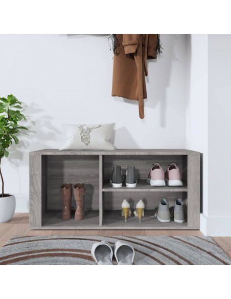 Scarpiera Grigio Sonoma 100x35x45 cm in Legno Multistrato