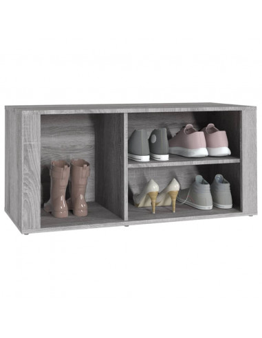 Scarpiera Grigio Sonoma 100x35x45 cm in Legno Multistrato