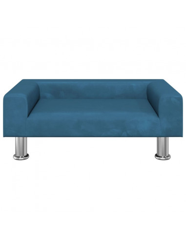Divano per Bambini Blu 70x45x26,5 cm in Velluto