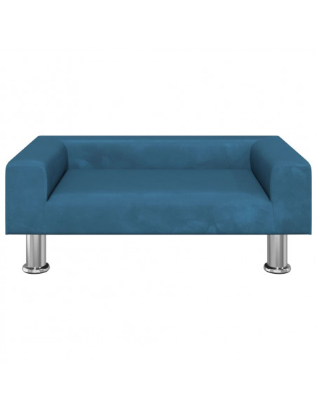 Divano per Bambini Blu 70x45x26,5 cm in Velluto