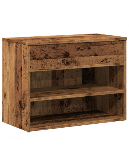 Scarpiera Legno Antico 60x30x45 cm in Legno Multistrato