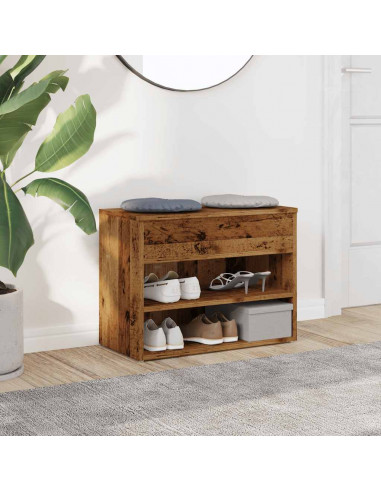 Scarpiera Legno Antico 60x30x45 cm in Legno Multistrato