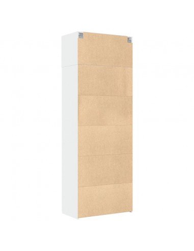 Mobile Portaoggetti Bianco 80x42,5x225 cm in Truciolato