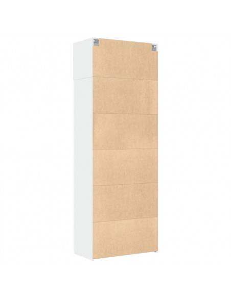 Mobile Portaoggetti Bianco 80x42,5x225 cm in Truciolato