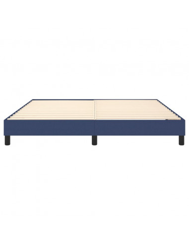 Struttura Letto a Rete a Molle Blu 180x200 cm in Tessuto