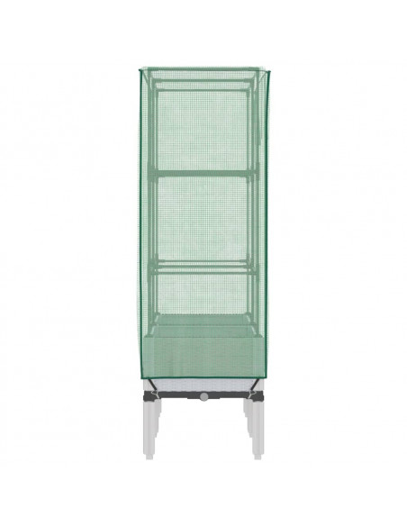 Letto Rialzato con Copertura Serra Effetto Rattan 80x40x140 cm