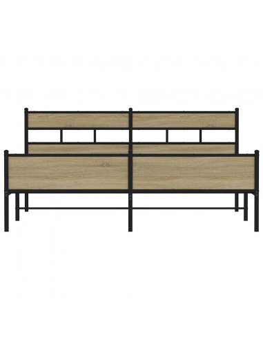 Giroletto senza Materaso in Metallo Rovere Sonoma 180x200 cm