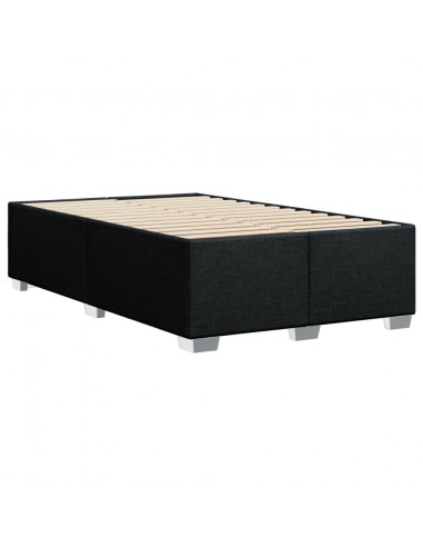 Giroletto a Molle con Materasso Nero 120x190 cm in Tessuto