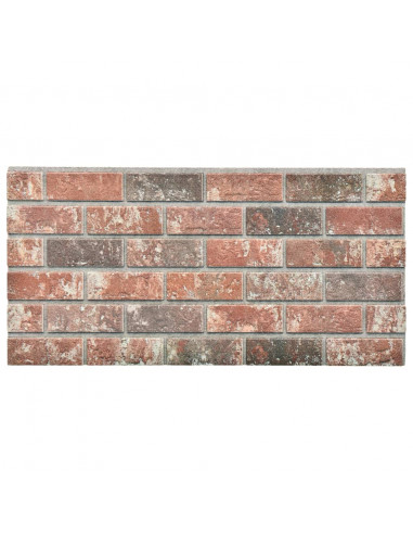 Pannelli Murali 3D con Mattoni Grigio & Marrone Scuro 11 pz EPS