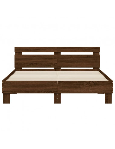 Giroletto Testiera Rovere Marrone 150x200 cm Legno Multistrato