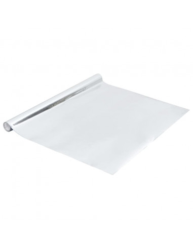 Pellicola Autoadesiva per Mobili Argento Lucido 500x90 cm PVC