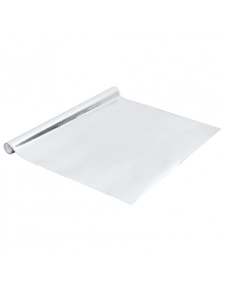 Pellicola Autoadesiva per Mobili Argento Lucido 500x90 cm PVC