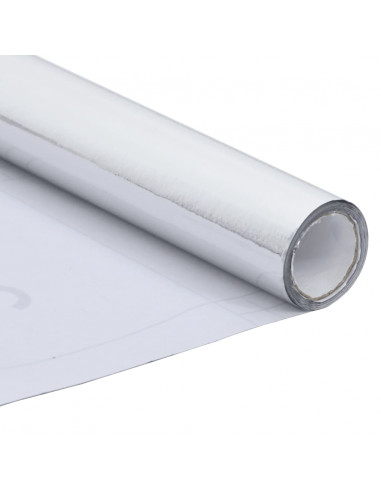 Pellicola Autoadesiva per Mobili Argento Lucido 500x90 cm PVC