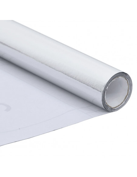 Pellicola Autoadesiva per Mobili Argento Lucido 500x90 cm PVC
