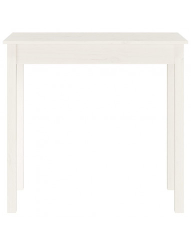 Tavolo Consolle Bianco 80x40x75 cm in Legno Massello di Pino