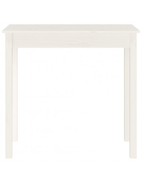 Tavolo Consolle Bianco 80x40x75 cm in Legno Massello di Pino
