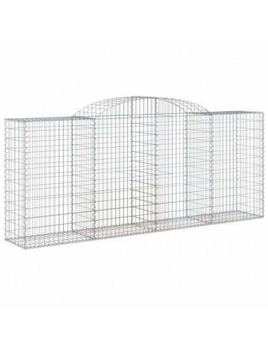 Cesti Gabbioni ad Arco 12 pz 300x50x120/140 cm Ferro Zincato