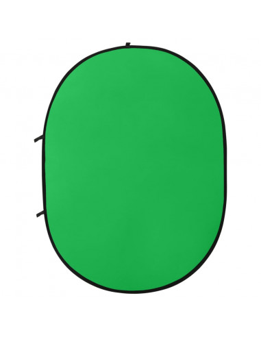 Fondale Ovale 2 in 1 Studio Fotografico Verde e Blu 200x150 cm