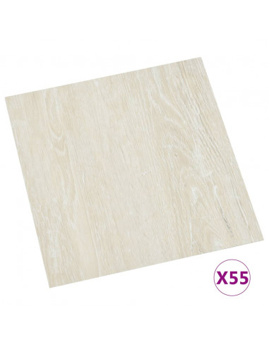 Listoni per Pavimenti Autoadesivi 55 pz in PVC 5,11 m² Crema