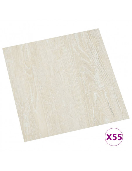 Listoni per Pavimenti Autoadesivi 55 pz in PVC 5,11 m² Crema