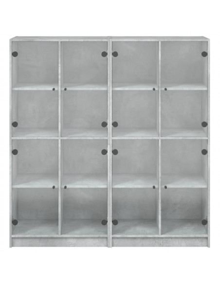 Libreria Ante Grigio Cemento 136x37x142 cm in Legno Multistrato