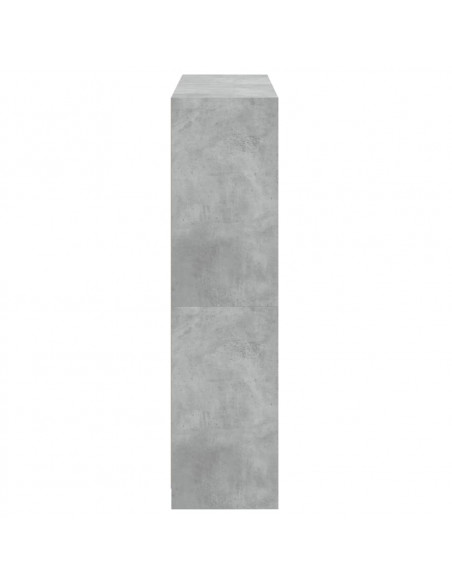 Libreria Ante Grigio Cemento 136x37x142 cm in Legno Multistrato