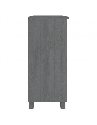 Credenza HAMAR Grigio Scuro 85x35x80 cm Legno Massello di Pino
