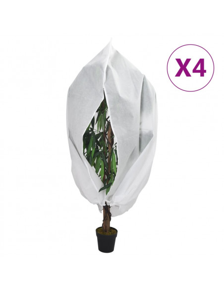 Coperture con Cerniera per Piante 4pz 70 g/m² 3,14x2,5 m