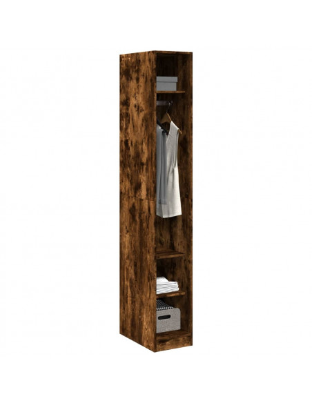 Armadio Rovere Fumo 30x50x200 cm in Legno Multistrato