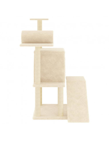 Albero per Gatti con Tiragraffi in Sisal Crema 110,5 cm