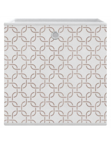 Scatole Portaoggetti 4 pz Crema 32x32x32 cm Tessuto non Tessuto