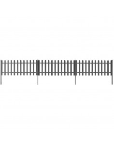 Staccionata con Montanti 3 pz in WPC 600x60 cm 2