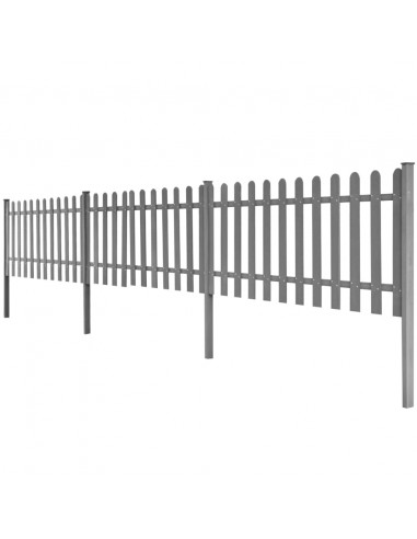 Staccionata con Montanti 3 pz in WPC 600x60 cm