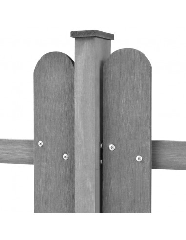 Staccionata con Montanti 3 pz in WPC 600x60 cm