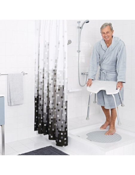 RIDDER Sgabello da Bagno Pieghevole 150 kg Bianco A0050501