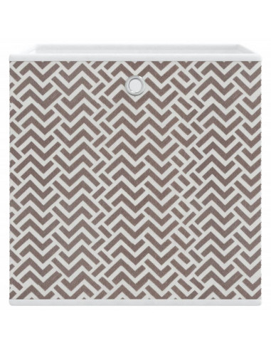 Scatole Portaoggetti 4pz Marrone 32x32x32cm Tessuto non Tessuto
