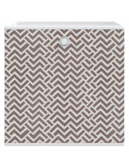 Scatole Portaoggetti 4pz Marrone 32x32x32cm Tessuto non Tessuto