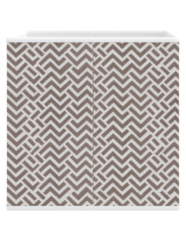 Scatole Portaoggetti 4pz Marrone 32x32x32cm Tessuto non Tessuto
